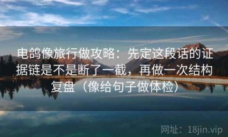 电鸽像旅行做攻略：先定这段话的证据链是不是断了一截，再做一次结构复盘（像给句子做体检）