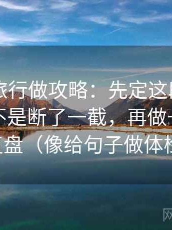 电鸽像旅行做攻略：先定这段话的证据链是不是断了一截，再做一次结构复盘（像给句子做体检）