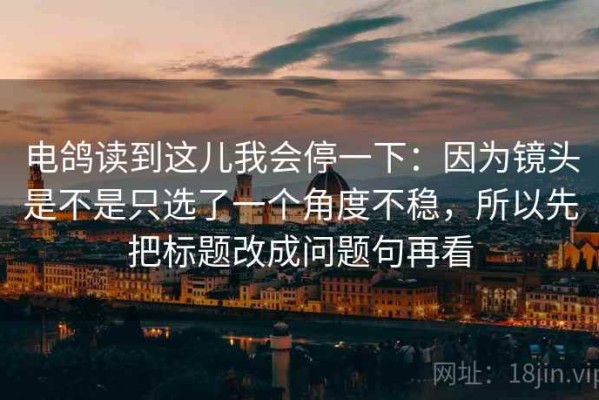 电鸽读到这儿我会停一下：因为镜头是不是只选了一个角度不稳，所以先把标题改成问题句再看